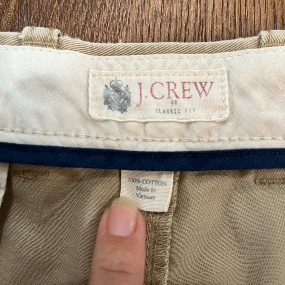 J.Crew Classic Fit Men’s Khaki Chino Pants Cotton Straight Leg Size 32x32(32x31)